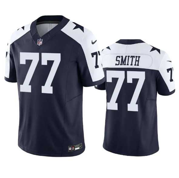 Men & Women & Youth Dallas Cowboys #77 Tyron Smith Navy 2023 F.U.S.E. Vapor Limited Stitched Football Jersey